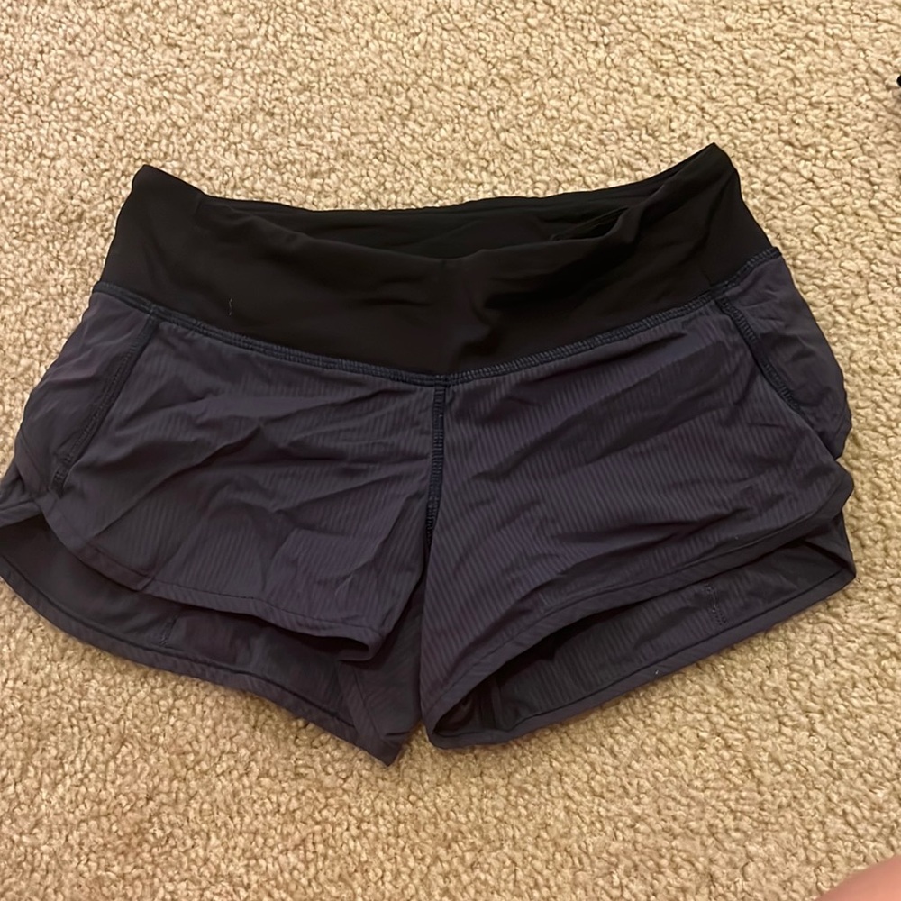 Like new navy lululemon running shorts